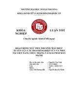 Hoạt Động Xúc Tiến Thương Mại Trực Tuyến Của Các Doanh Nghiệp Vừa Và Nhỏ Tại Việt Nam - Thực Trạng Và Giải Pháp Đẩy Mạnh