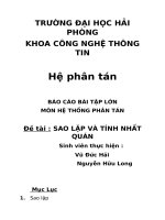 BÁO cáo bài tập lớn môn hệ THỐNG PHÂN tán đề tài  SAO lặp và TÍNH NHẤT QUÁN 