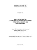 Quản lý các thiết bị giáo dục tại trường trung học phổ thông chuyên năng khiếu thể dục thể thao nguyễn thị định thành phố hồ chí minh 