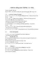 1000 từ tiếng hàn TOPIK 1