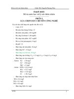 Thuyết minh đồ án môn học xử lý nước thiên nhiên