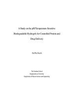 A study on the ph temperature sensitive biodegradable hydrogels for controlled protein and drug delivery