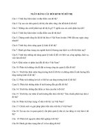 NGÂN HÀNG câu hỏi KINH tế đô TH1 