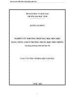 NGHIÊN cứu PHƯƠNG PHÁP dạy học hóa học BẰNG TIẾNG ANH ở TRƯỜNG TRUNG học PHỔ THÔNG (áp DỤNG CHƯƠNG TRÌNH hóa học 10)