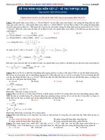 đề thi minh hoạ có lời giải Thầy Đặng Việt Hùng