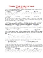 19 thi online   PP giải bài toán về oxi hóa của hidrocacbon   đề 2 