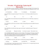 11 thi online   PP giải bài tập về phản ứng thế hidrocacbon 