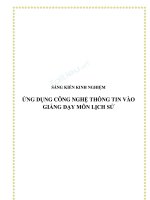 Sáng kiến kinh nghiệm ứng dụng công nghệ thông tin vào giảng dạy môn lịch sử