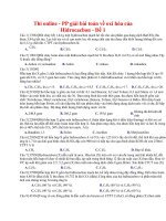 18 thi online   PP giải bài toán về oxi hóa của hidrocacbon   đề 1 