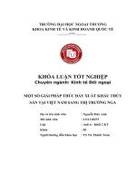 Thúc Đấy Xuất Khẩu Thủy Sản Tại Việt Nam Sang Thị Trường Nga