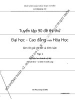 TUYỂN TẬP 90 ĐỀ THI THỬ ĐẠI HỌC  CAO ĐẲNG MÔN HÓA HỌC TẬP 1  LOVEBOOK
