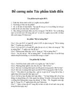 Đề cương  câu hỏi và trả lời môn Tác phẩm kinh điển Mác