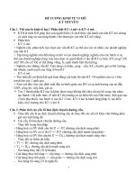 ĐỀ CƯƠNG KINH tế VI mô 