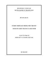 Cô đơn thời gian trong tiểu thuyết nỗi buồn chiến tranh của bảo ninh