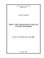 Thực tiễn thi hành án dân sự ở tỉnh ninh bình