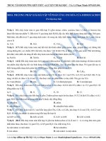 M018. PHƯƠNG PHÁP GIẢI BÀI TẬP VỀ PHẢN ỨNG OXI HÓA CỦA HIĐROCACBON (Tư liệu học bài)