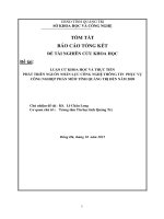 LUẬN CỨ KHOA HỌC VÀ THỰC TIỄN PHÁT TRIỂN NGUỒN NHÂN LỰC CÔNG NGHỆ THÔNG TIN PHỤC VỤ CÔNG NGHIỆP PHẦN MỀM TỈNH QUẢNG TRỊ ĐẾN NĂM 2020