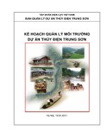 KẾ HOẠCH QUẢN LÝ MÔI TRƯỜNG DỰ ÁN THỦY ĐIỆN TRUNG SƠN