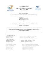 Les théorèmes limites pour des processus stationnaires