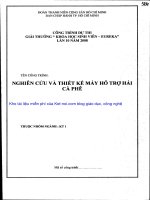 NGHIÊN cứu và THIẾT kế máy hỗ TRỢ hái cà PHÊ