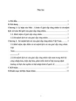 Lý luận của chủ nghĩa mác – lênin về sứ mệnh lịch sử của giai cấp công nhân 