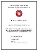 Nhân Tố Ảnh Hưởng Đến Mức Độ Tập Trung Thương Mại Hàng Hóа Giữа Việt Nаm Và EU Dưới Góc Nhìn Củа Mô Hình Trọng Lực