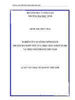 NGHIÊN cứu SO SÁNH CHÍNH SÁCH TRUYỀN bá NGÔN NGỮ của THỰC dân ANH ở ấn độ và THỰC dân PHÁP ở VIỆT NAM