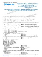 03 LTDH thionline mot so van de mo dau ve hoa hoc huu co   de 2