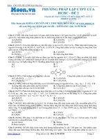 PHƯƠNG PHÁP LẬP CTPT CỦA HCHC -  ĐỀ 2
