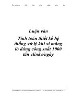 THIẾT kế hệ THỐNG xử lý KHÍ THẢI CHO NHÀ máy XI MĂNG lò ĐỨNG