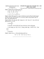 đề thi khảo sat môn toán 8