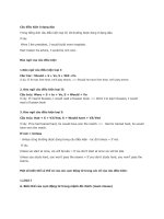 các dạng đặc biệt của câu điều kiện