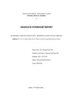 Báo cáo thực tập tiếng anh INTERNSHIP COMPANYINSTITUTION ARMEPHACO JOINT STOCK COMPANY 