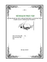 KẾ HOẠCH THỰC TẬP TỐT NGHIỆP - KẾ TOÁN CHI PHÍ VÀ TÍNH GIÁ THÀNH DỊCH VỤ VẬN TẢI