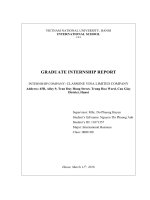 Báo cáo thực tập tiếng anh GRADUATE INTERNSHIP REPORT INTERNSHIP COMPANY CLASSONE VINA LIMITED COMPANY 
