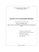Báo cáo thực tập tiếng anh INTERNSHIP COMPANYINSTITUTION tan an company ltd 