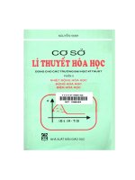 Cơ sở Lý thuyết HÓA HỌC  Nguyễn Hạnh  Phần 3