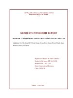 Báo cáo thực tập tiếng anh HP MEDICAL EQIUPMENT AND TRADING JOINT STOCK COMPANY 