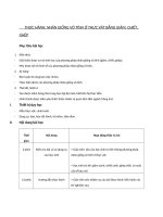 Giáo án dạy học thí nghiệm giâm, chiết cây