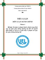 Xử phạt vi phạm hành chính trong lĩnh vực an toàn giao thông đường bộ