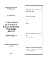 An investigation into negative sentences in english and vietnamese a word grammar perspective 