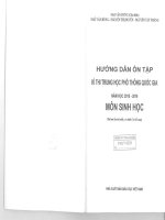Hướng dẫn ôn tập kỳ thi THPT quốc gia năm 2016 môn sinh học