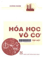 Sách HÓA HỌC VÔ CƠ  TẬP 1  HOÀNG NHÂM