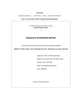 Báo cáo thực tập tiếng anh INTERNSHIP COMPANYINSTITUTION tan an company limited 