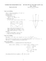 Đề và đáp án thi thử môn toán THPT tham khảo thi đại học (70) 