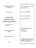 An investigation into metonymy denoting humans in english and vietnamese poetry 