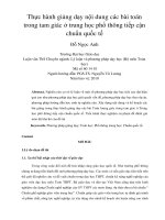 Thực hành giảng dạy nội dung các bài toán trong tam giác ở trung học phổ thông tiếp cận chuẩn quốc tế