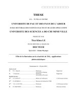 Effet de la fluoration sur la réactivité de tio2 applications photocatalytiques