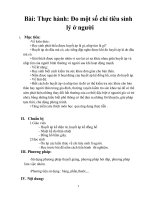 giáo án thí nghiệm đo  một số chỉ tiêu sinh lí người