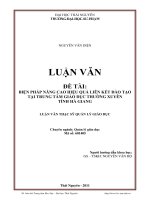 Biện pháp nâng cao hiệu quả liên kết đào tạo tại Trung tâm giáo dục thường xuyên tỉnh Hà Giang